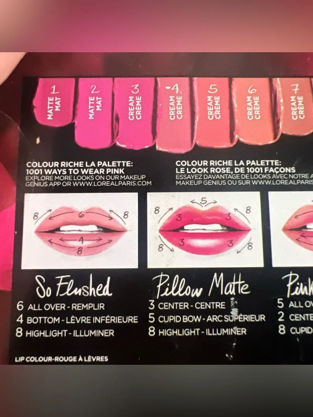 Loreal La Palette Lip 8-Pan Lipcolor Palette, Pink 01